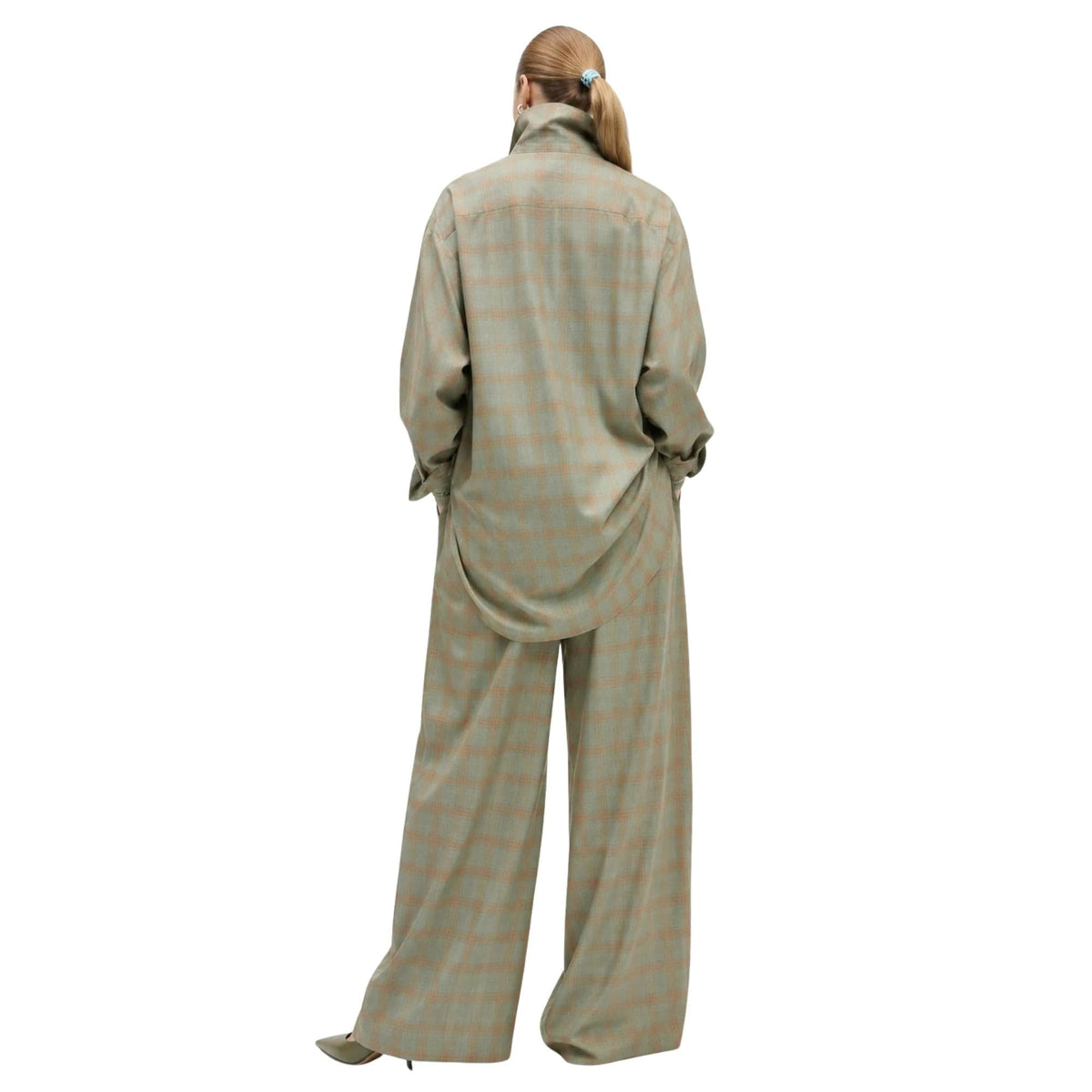 ESSENTIALS5IVE LOOSE FIT CHECKED 2PC SET  زوج (SHIRT & PANTS قميص وبنطلون) “JANE AUSTEN"