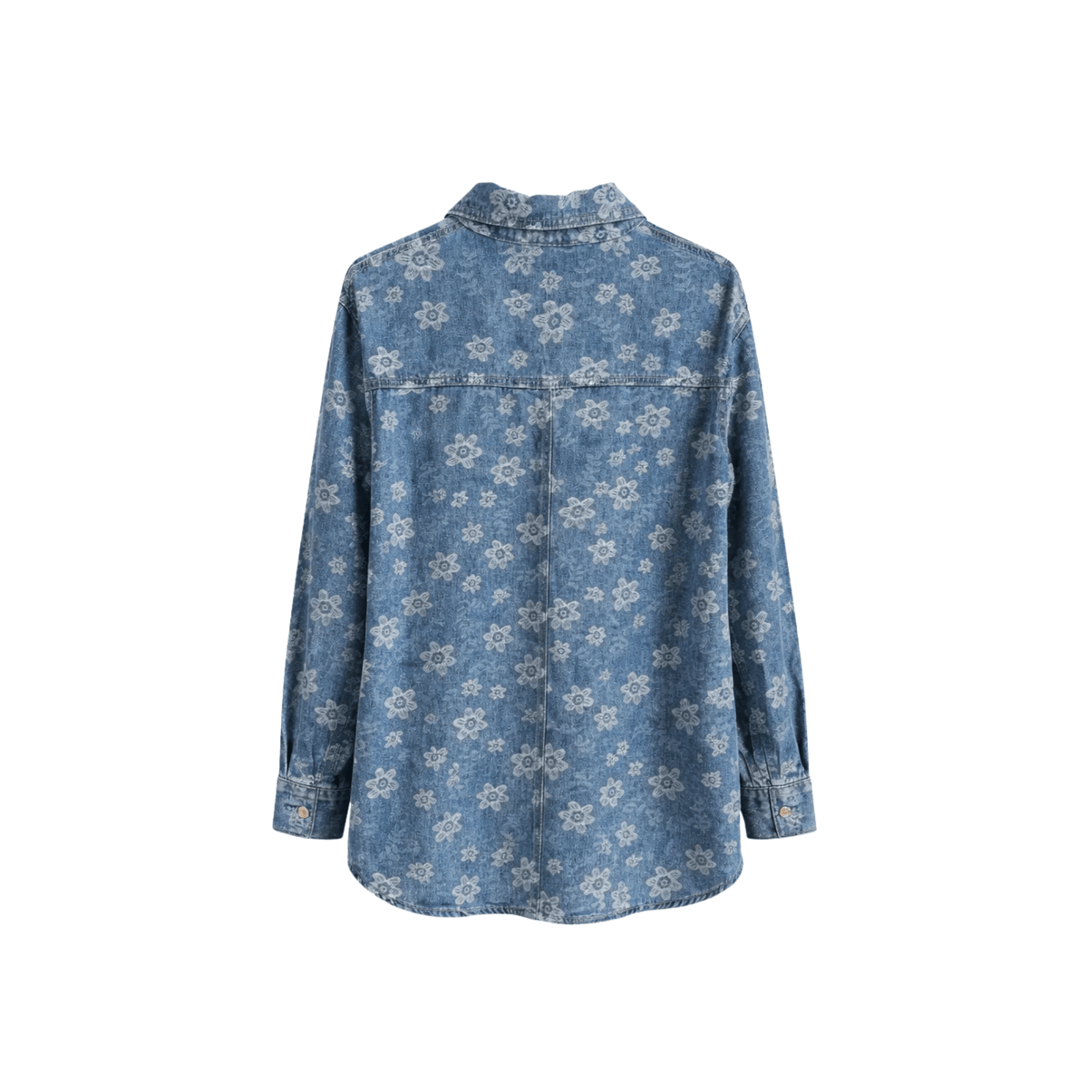 ESSENTIALS5IVE FLORAL DENIM SHIRT (فستان)"ANNIA"