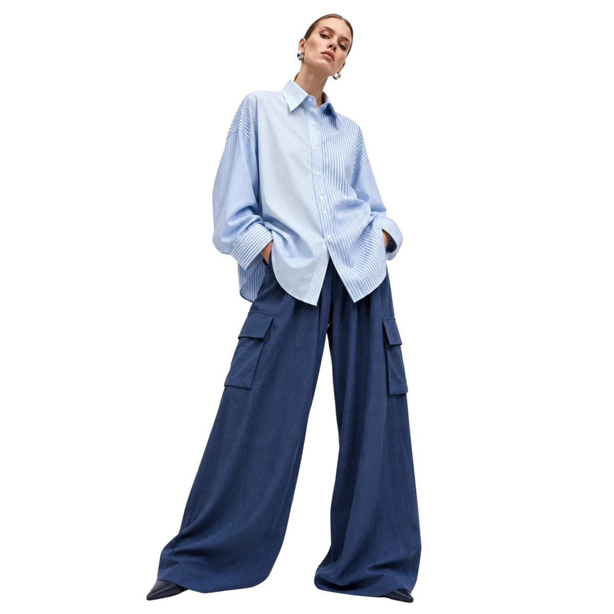 ESSENTIALS5IVE OVERSIZED CLASSIC STRIPED SHIRT (قميص) “BOLKONSKY”