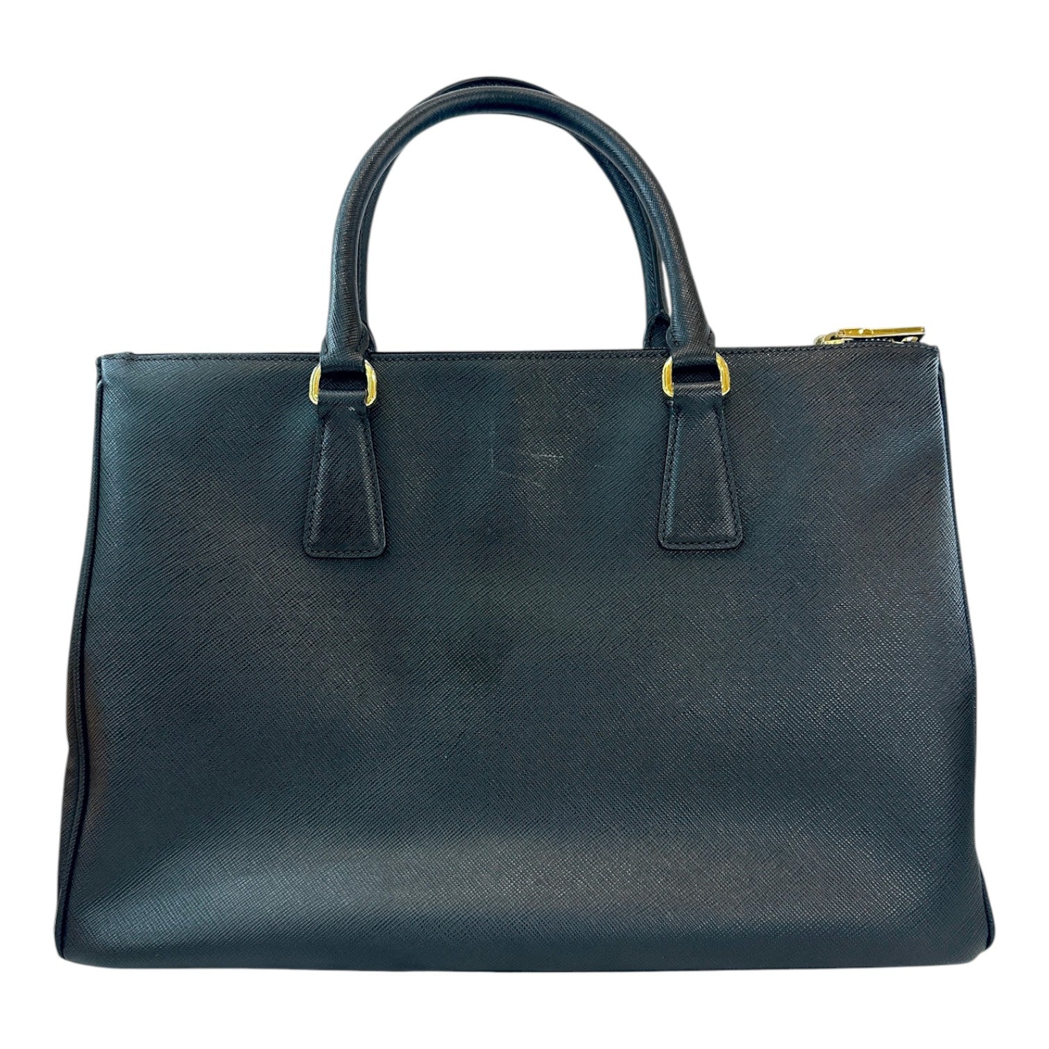 Prada Saffiano Med Black Bag with Strap