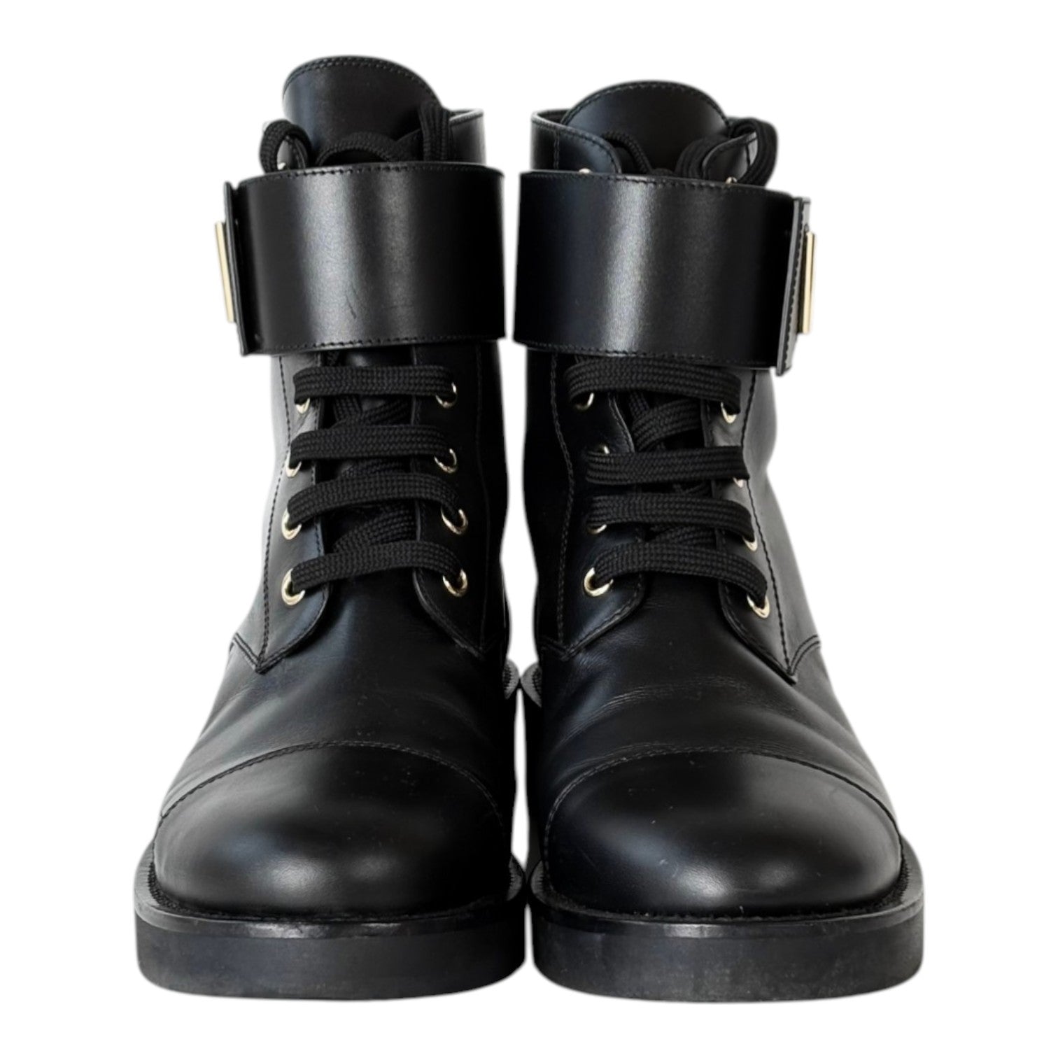 Louis Vuitton Black Leather Ankle Boots - size 37