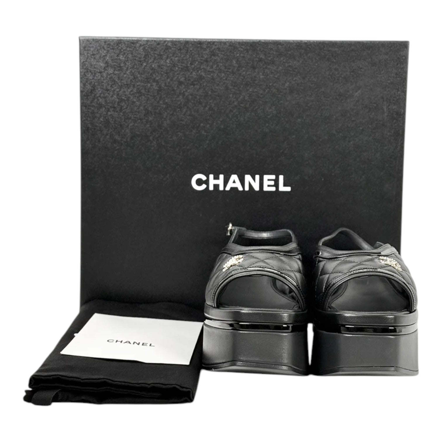 Chanel 23A Quilted Platform Shoes - Size 38