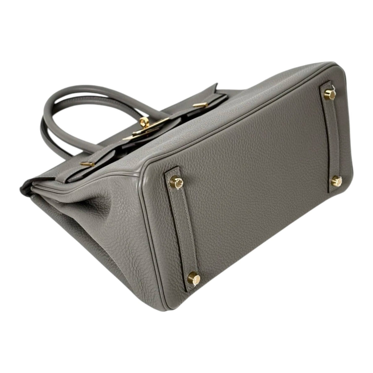 Hermes Birkin 30cm Bag in Togo Gris Meyer with GHW - Full Set