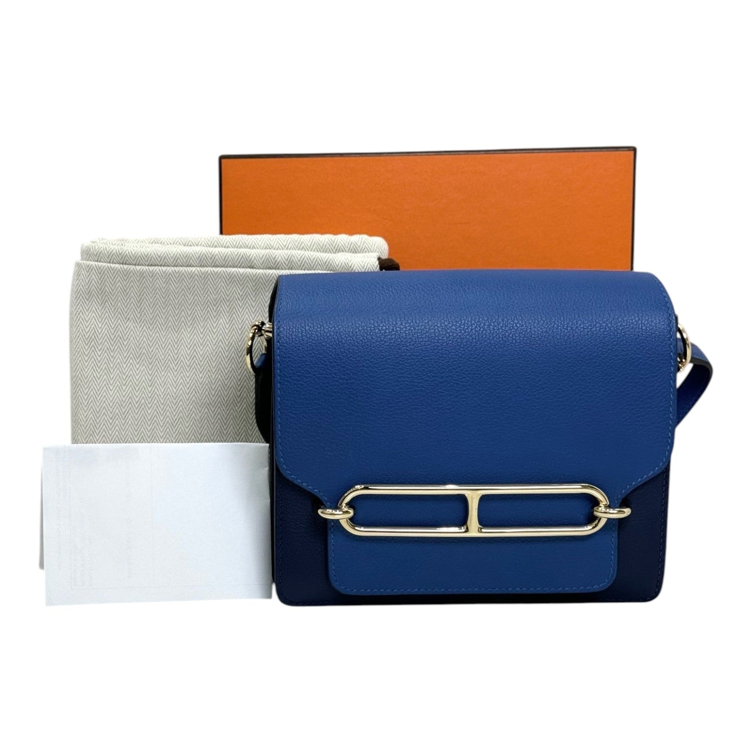 Hermes Roulis 18 in Blue Saphir /Blue France