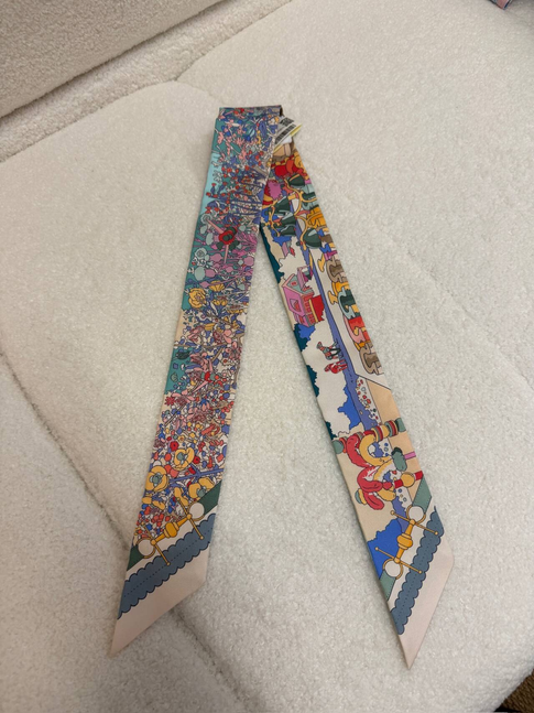 Hermès Twilly Scarf - Multicolor Harness Print