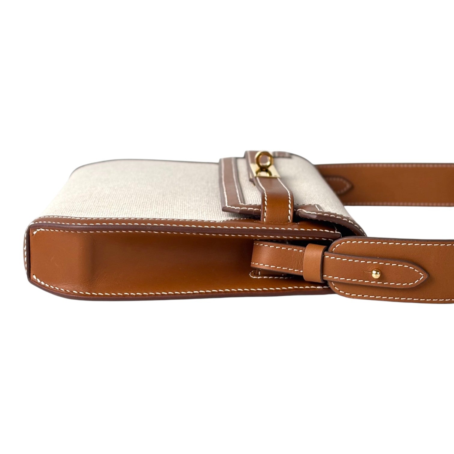 Hermes Kelly Pochette Depeches 25 Ecru Beige/Fauve Bag