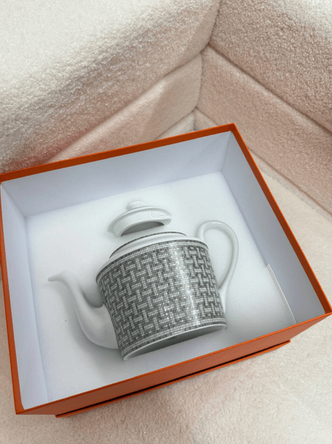 Luxury Promise Hermès Mosaïque au 24 Teapot - Grey White