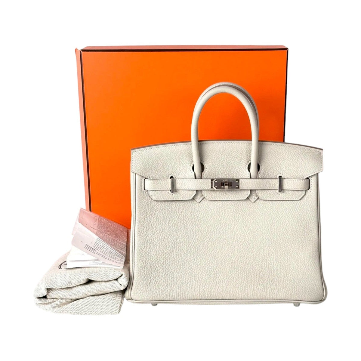 Hermes Birkin 25cm in Gris Perle & Nata Togo