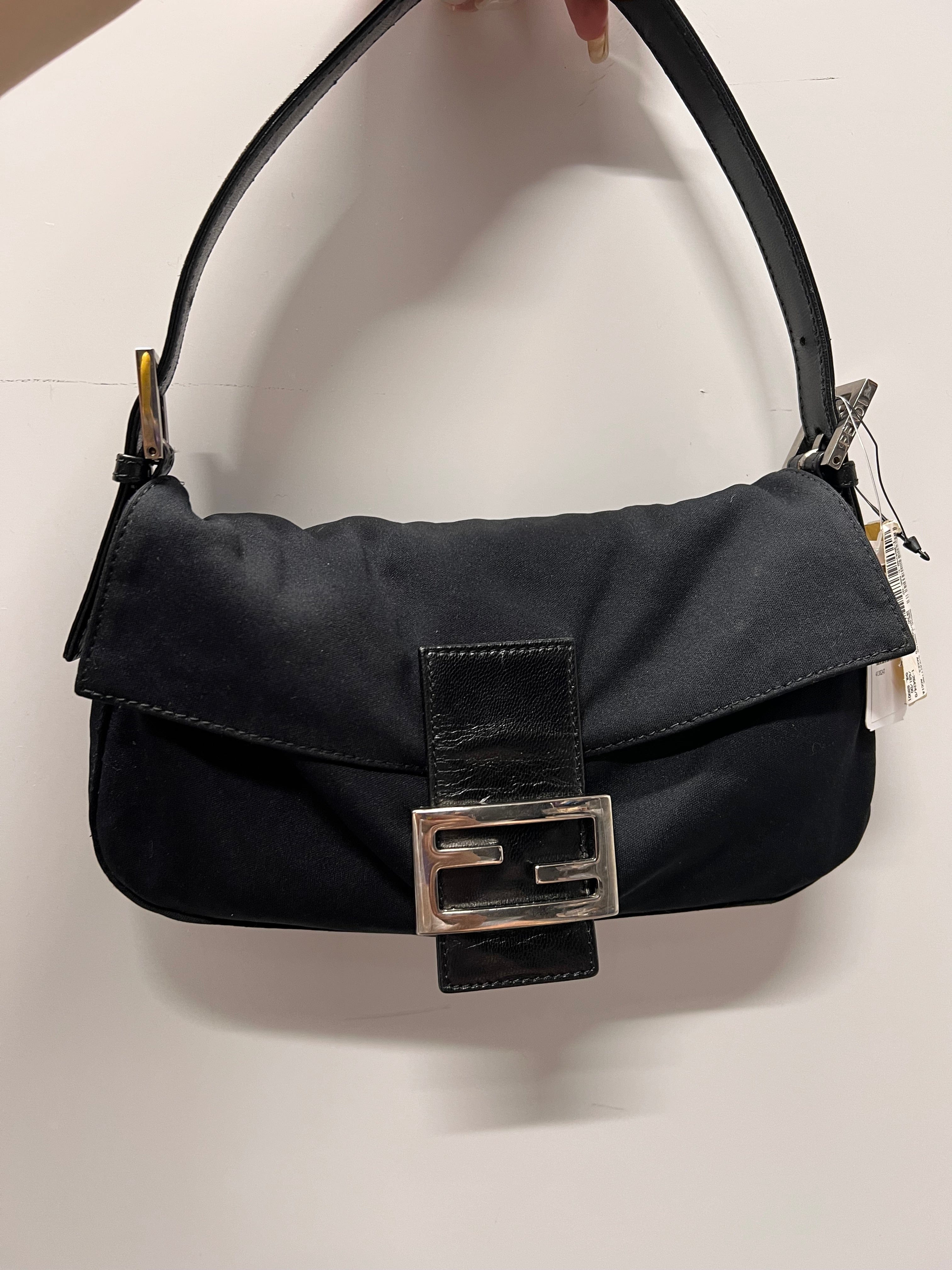 FENDI FENDI 26424 Canvas×Leather Black Mamma Baguette B0803QWHHJ