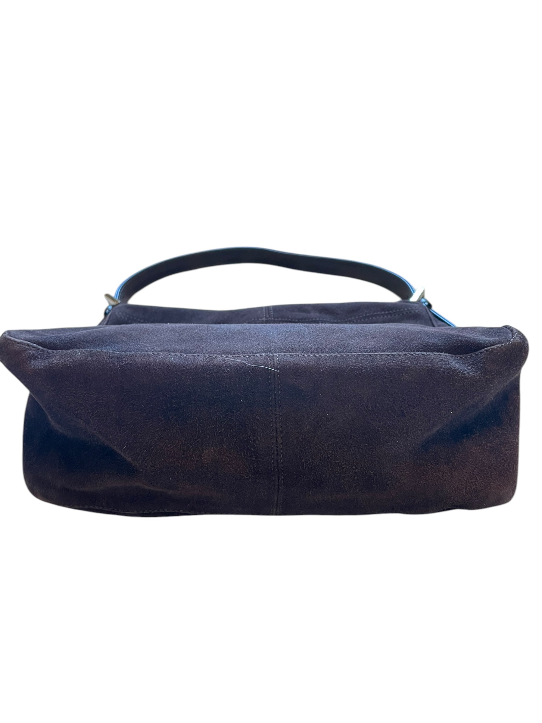 Fendi Fendi Mamma Baguette Suede Brown Stitch  DXBK0404