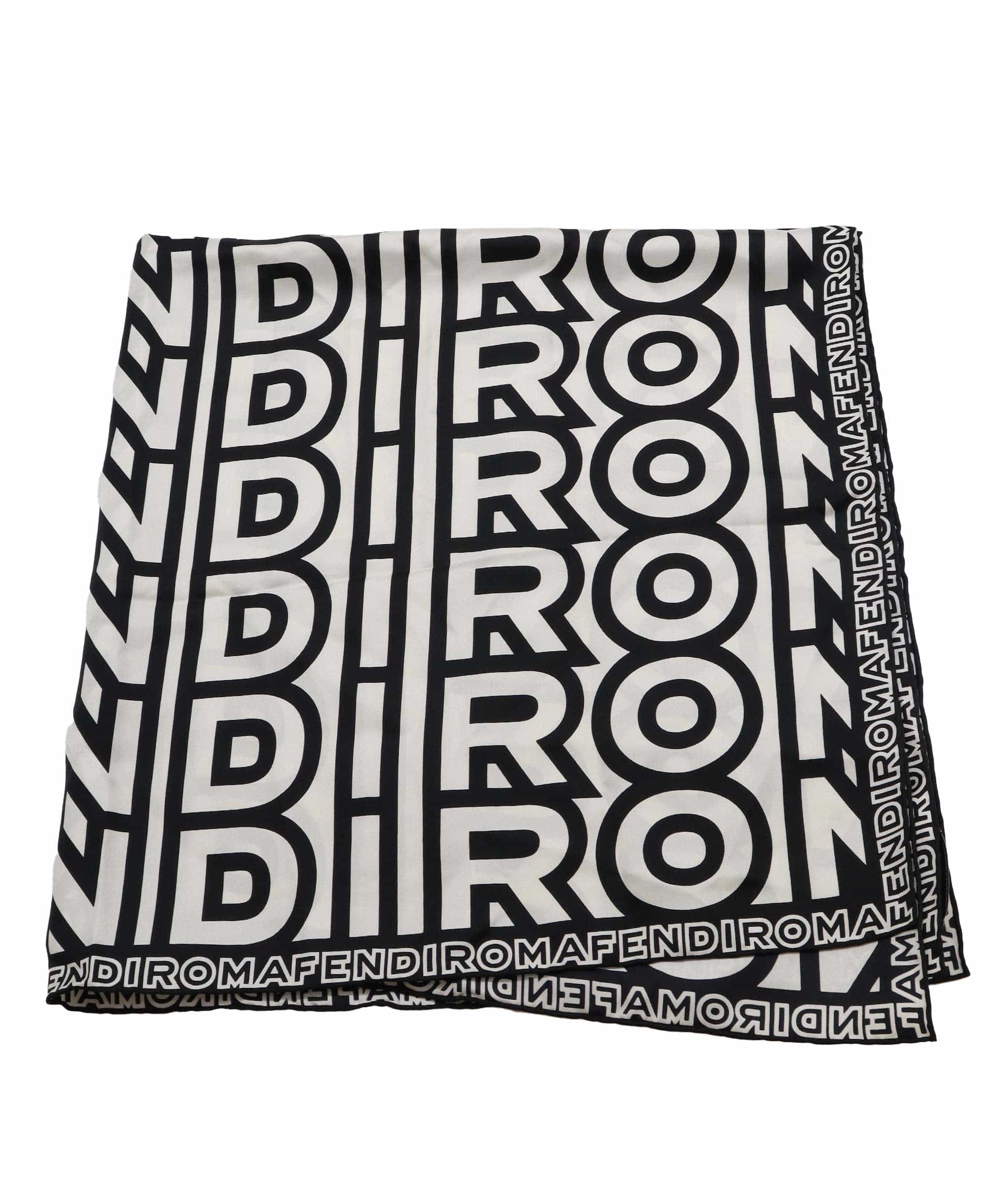 Fendi Fendi Roma/ Marc Jacobs White and black Silk Scarf - DXBS1117