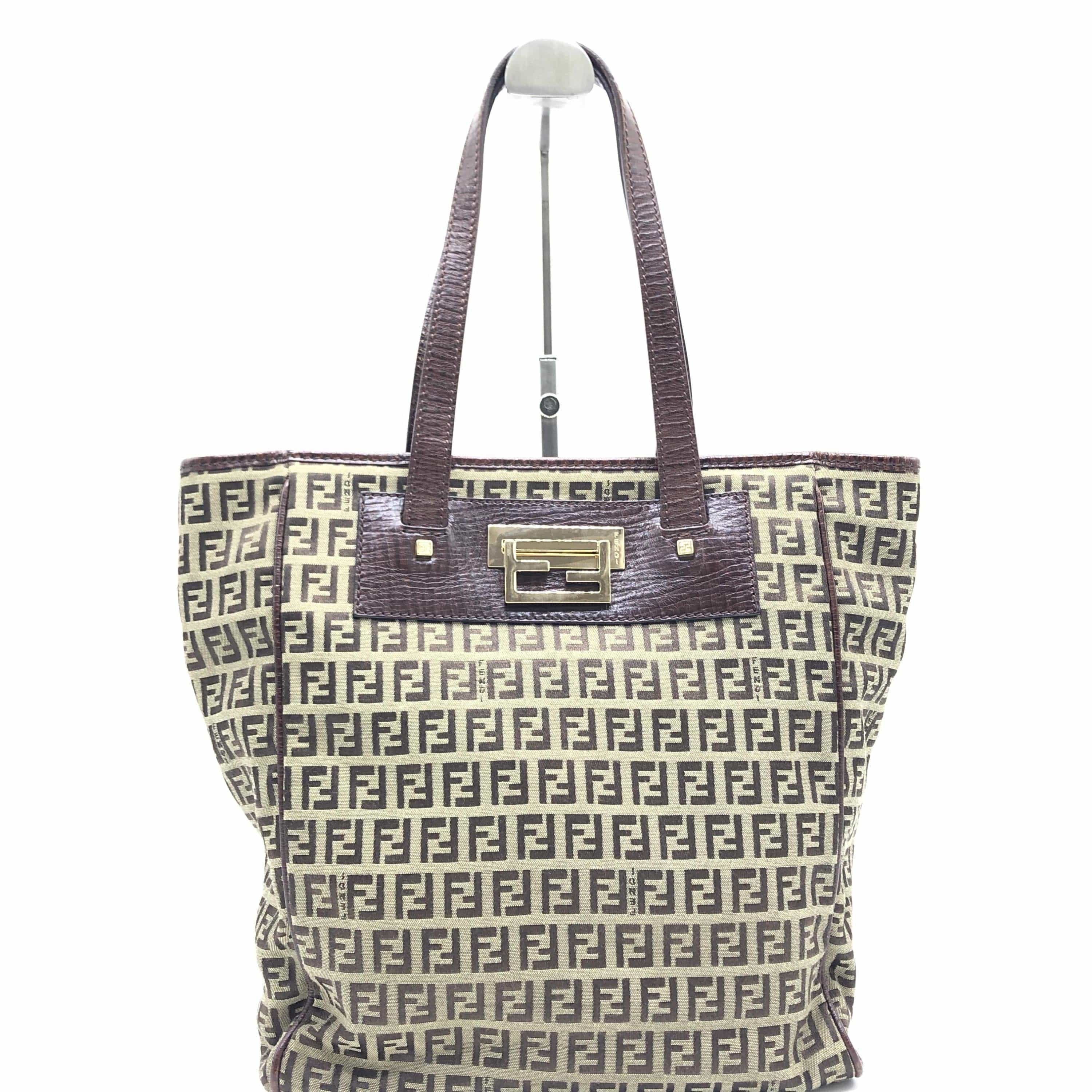 Fendi Fendi Zucchino Canvas Tote Bag C328776