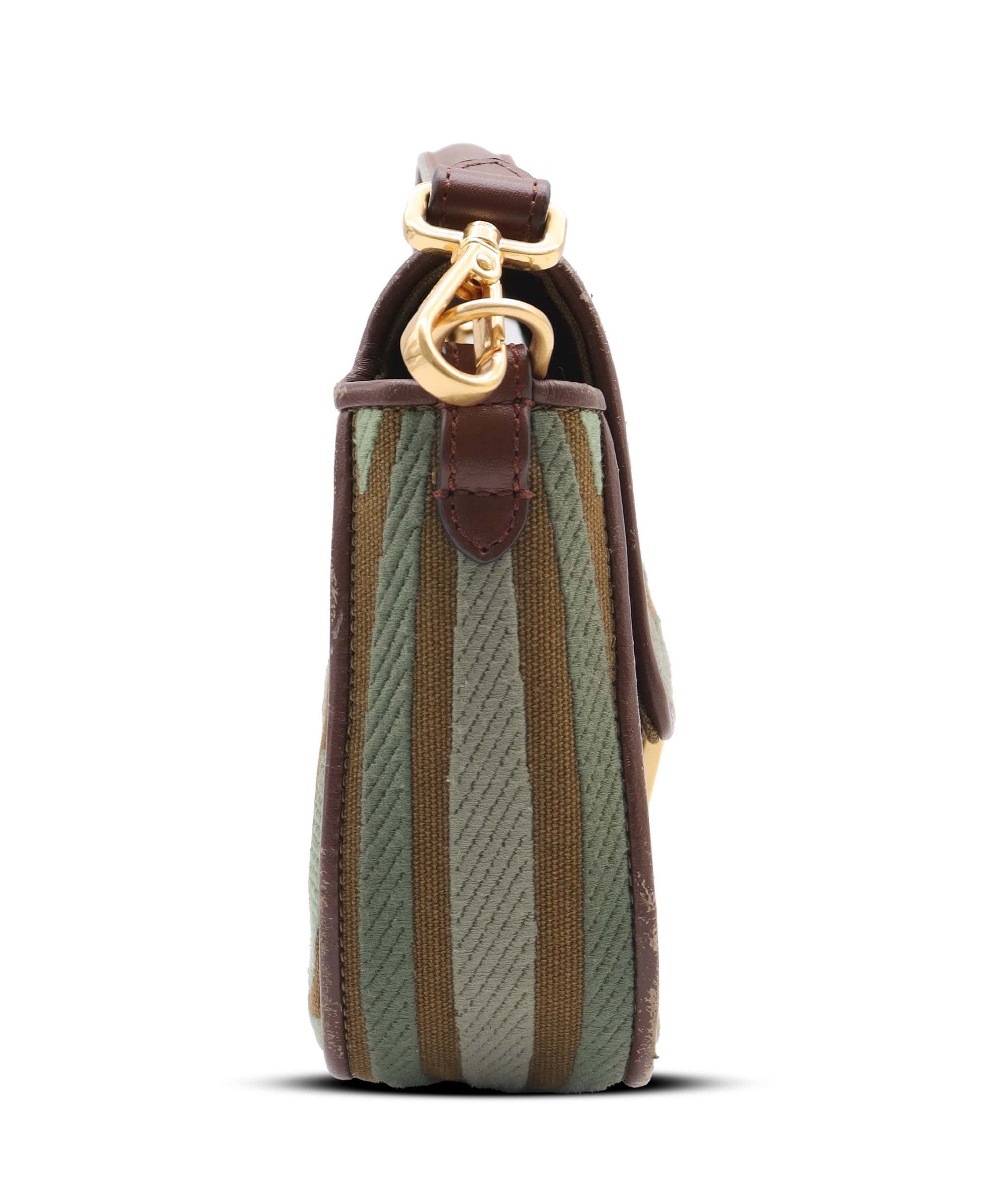 Fendi FENDI BICOLOR BAGUETTE BAG GREEN/BROWN  ASC7283
