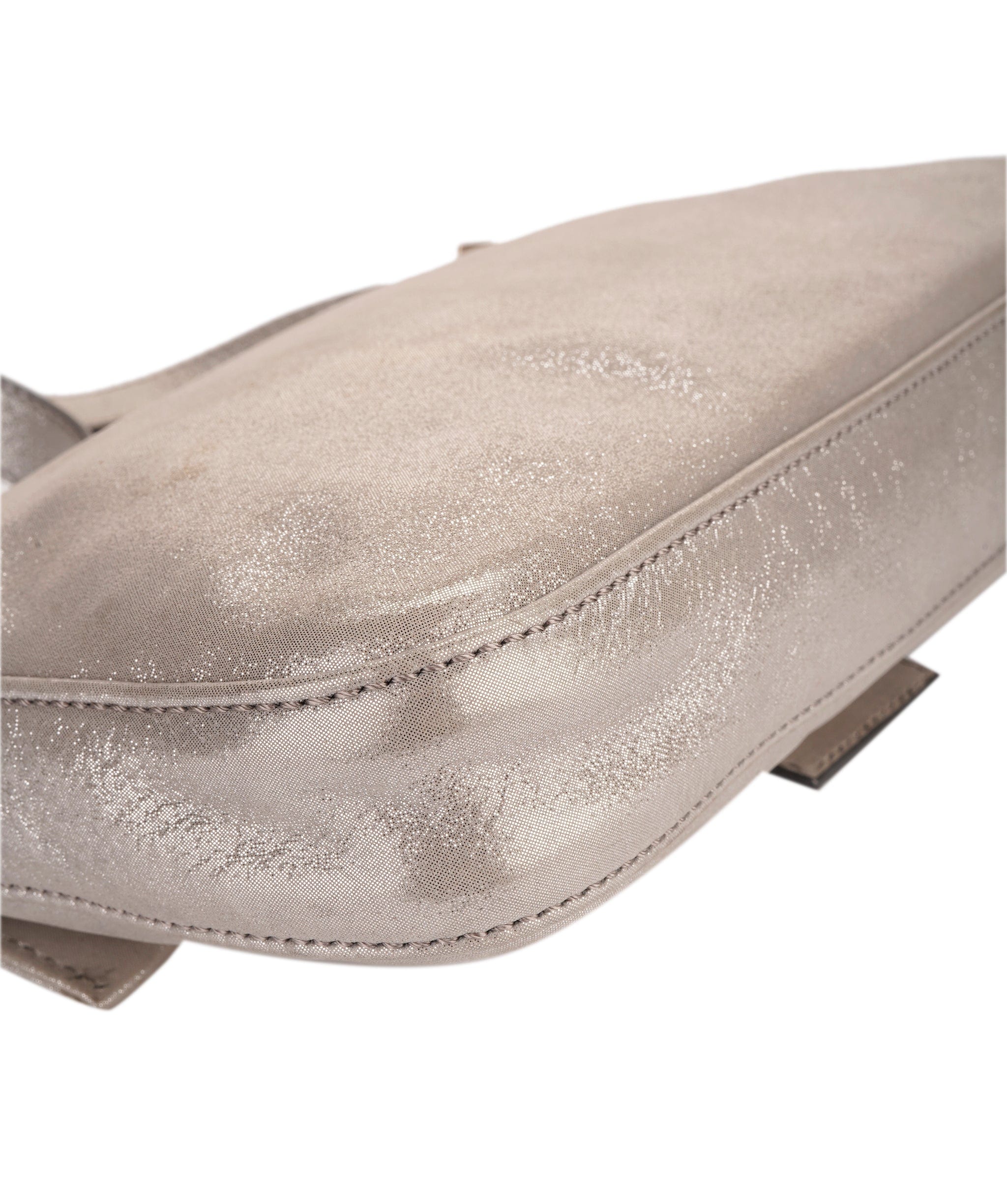 Fendi Fendi metallic silver baguette with crystal buckle  - AJC0844