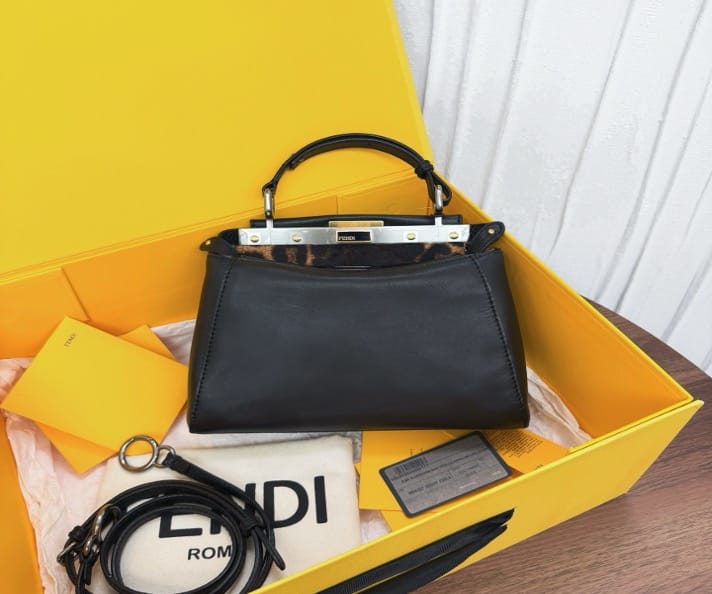 Fendi Fendi Peekaboo 23 in Black Gold (with horsehair lining) 19299974