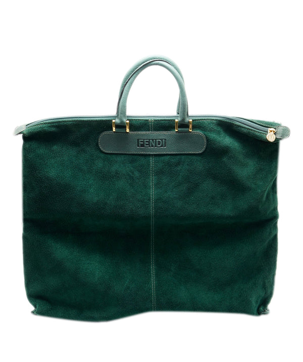 Fendi Fendi Suede Weekender Bag Green ASL10350