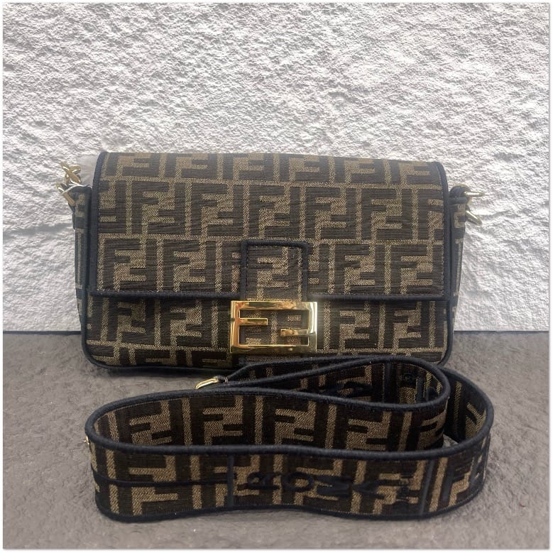 Fendi Fendi Zucca Baguette with Gold Hardware C19491116325