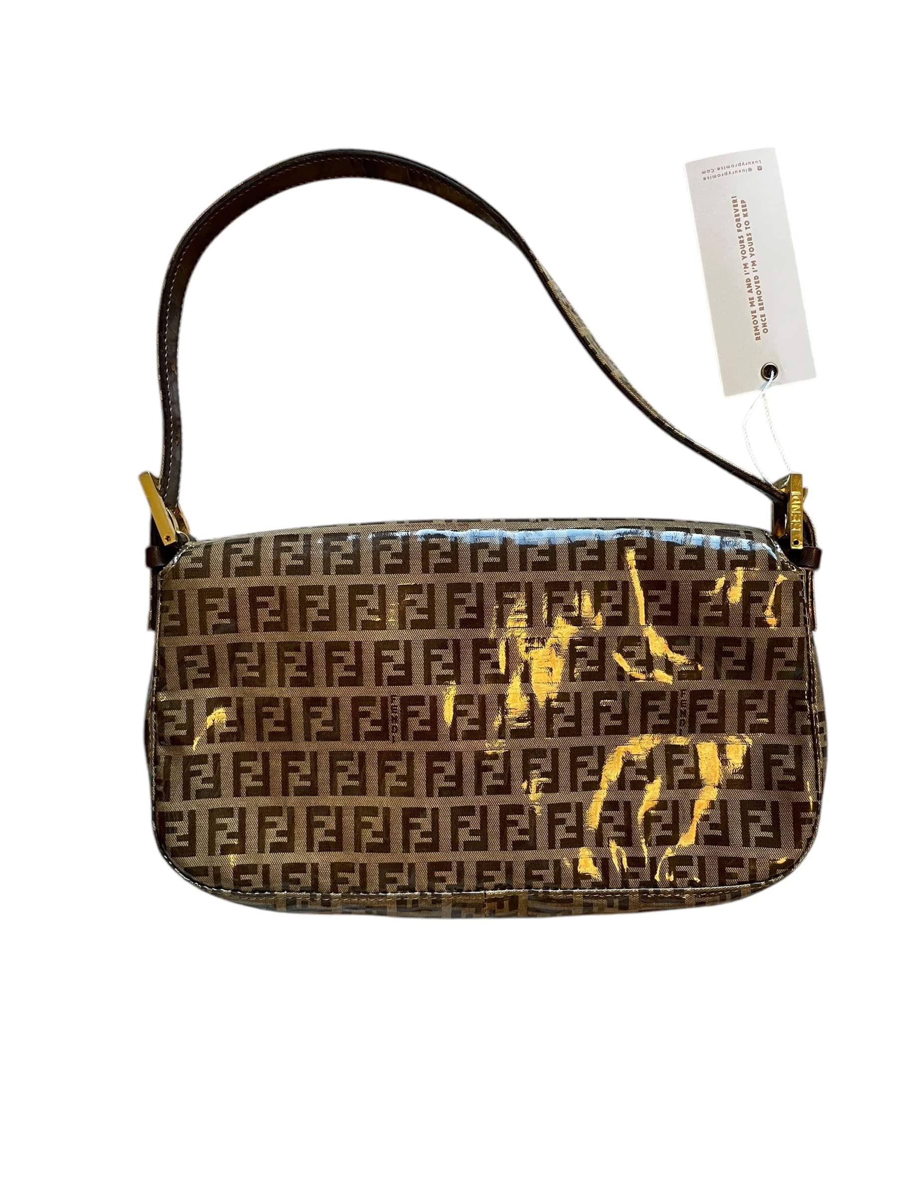 Fendi Fendi Zucchini Brown Patent VIntage Baguette DXBK0453