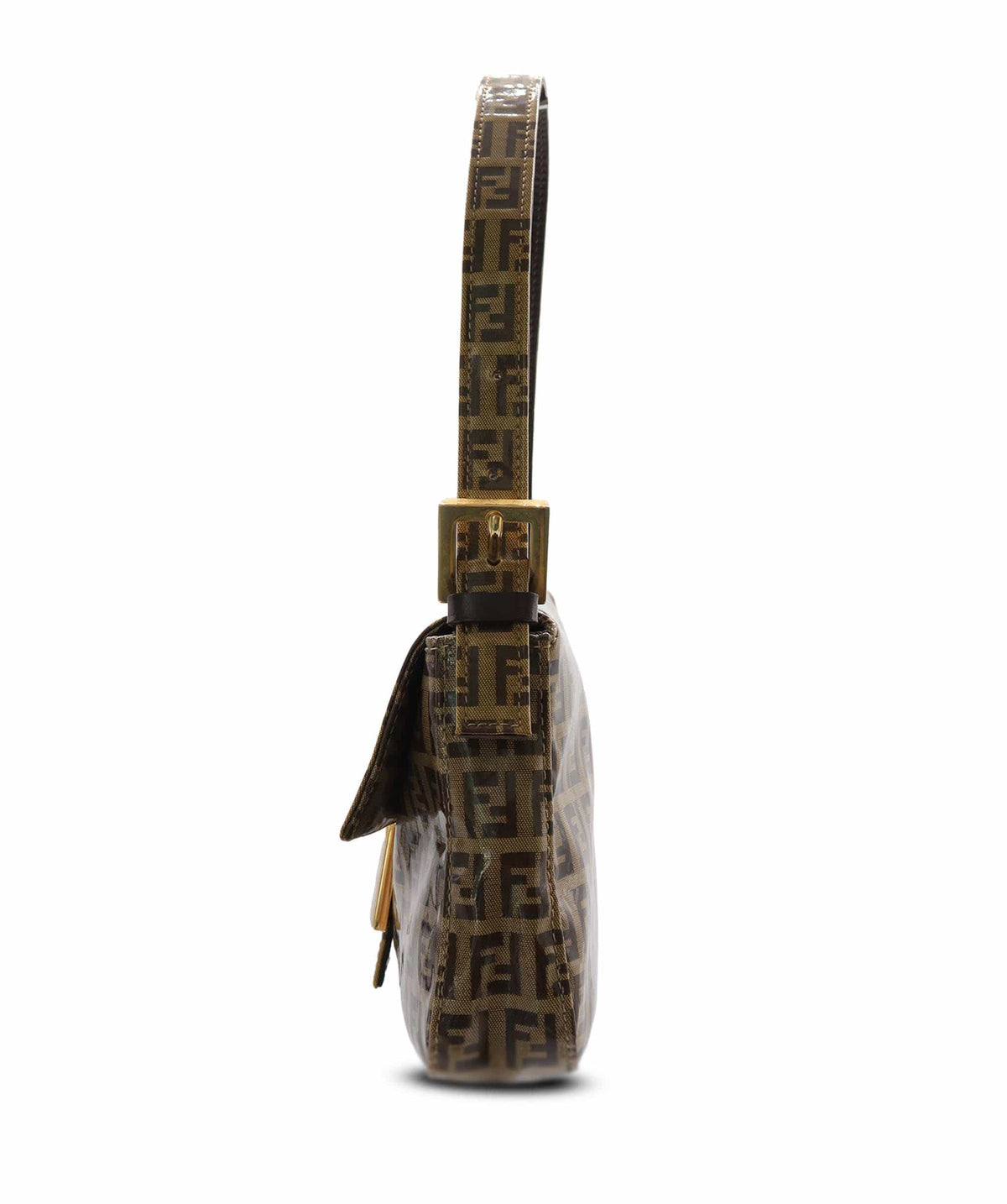 Fendi Fendi Zucchini Brown Patent VIntage Baguette DXBK0453