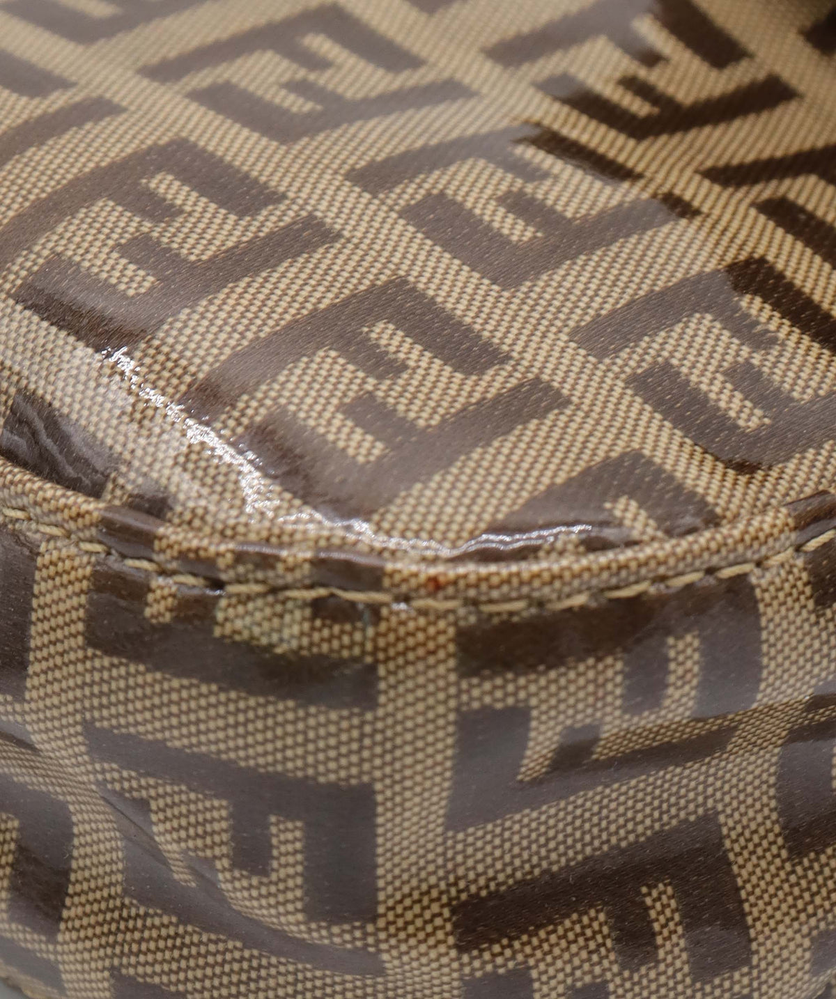 Fendi Fendi Zucchini Brown Patent VIntage Baguette DXBK0453