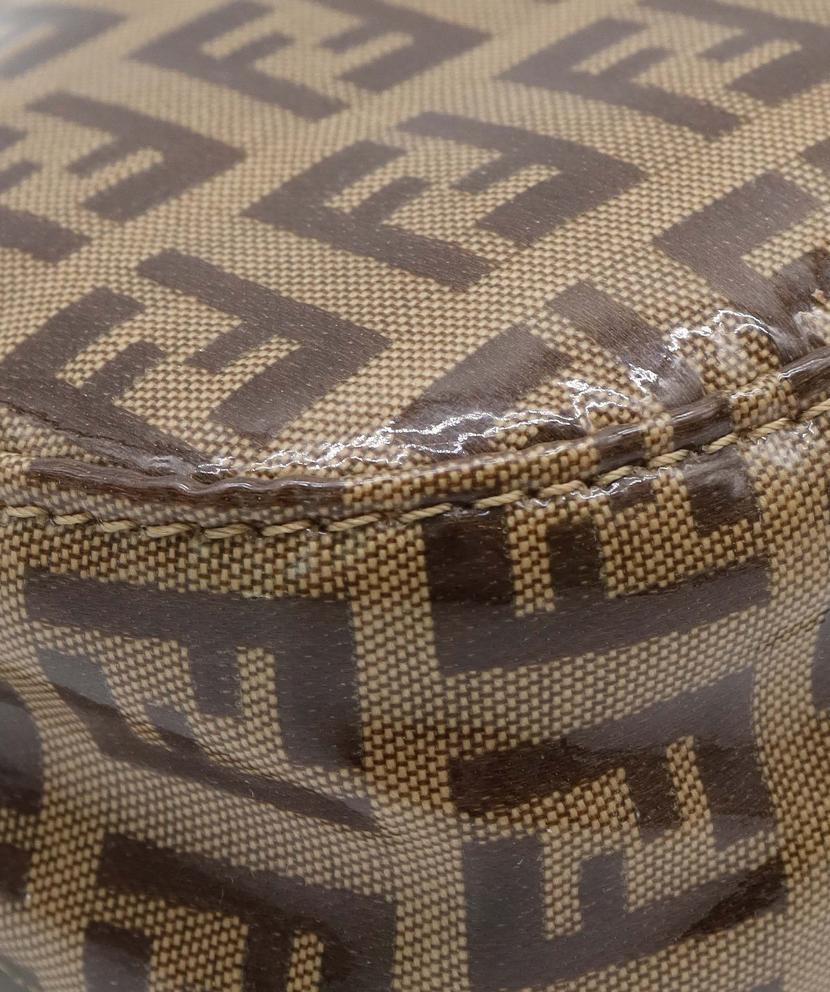 Fendi Fendi Zucchini Brown Patent VIntage Baguette DXBK0453