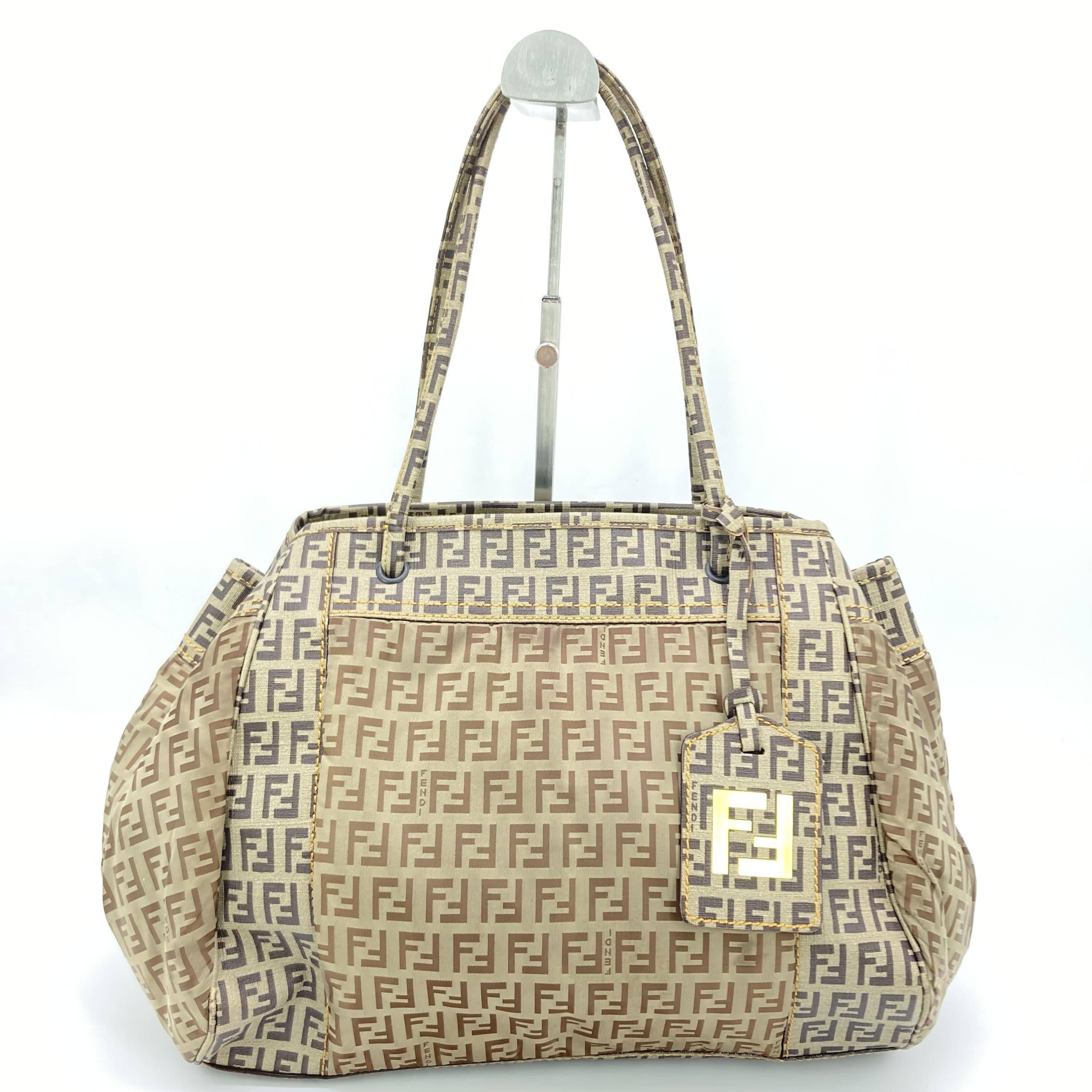 Fendi Fendi Zucchino Pattern Tote Shoulder Bag C324313