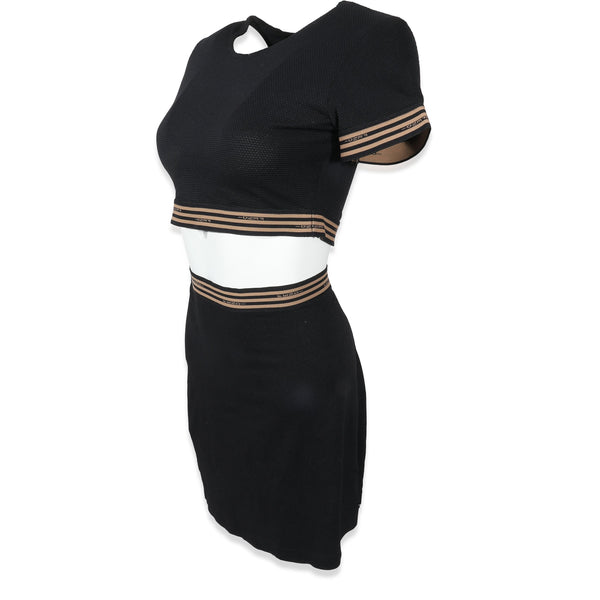 Fendi Fendi Cropped Top & Skirt Set Black ASL9546