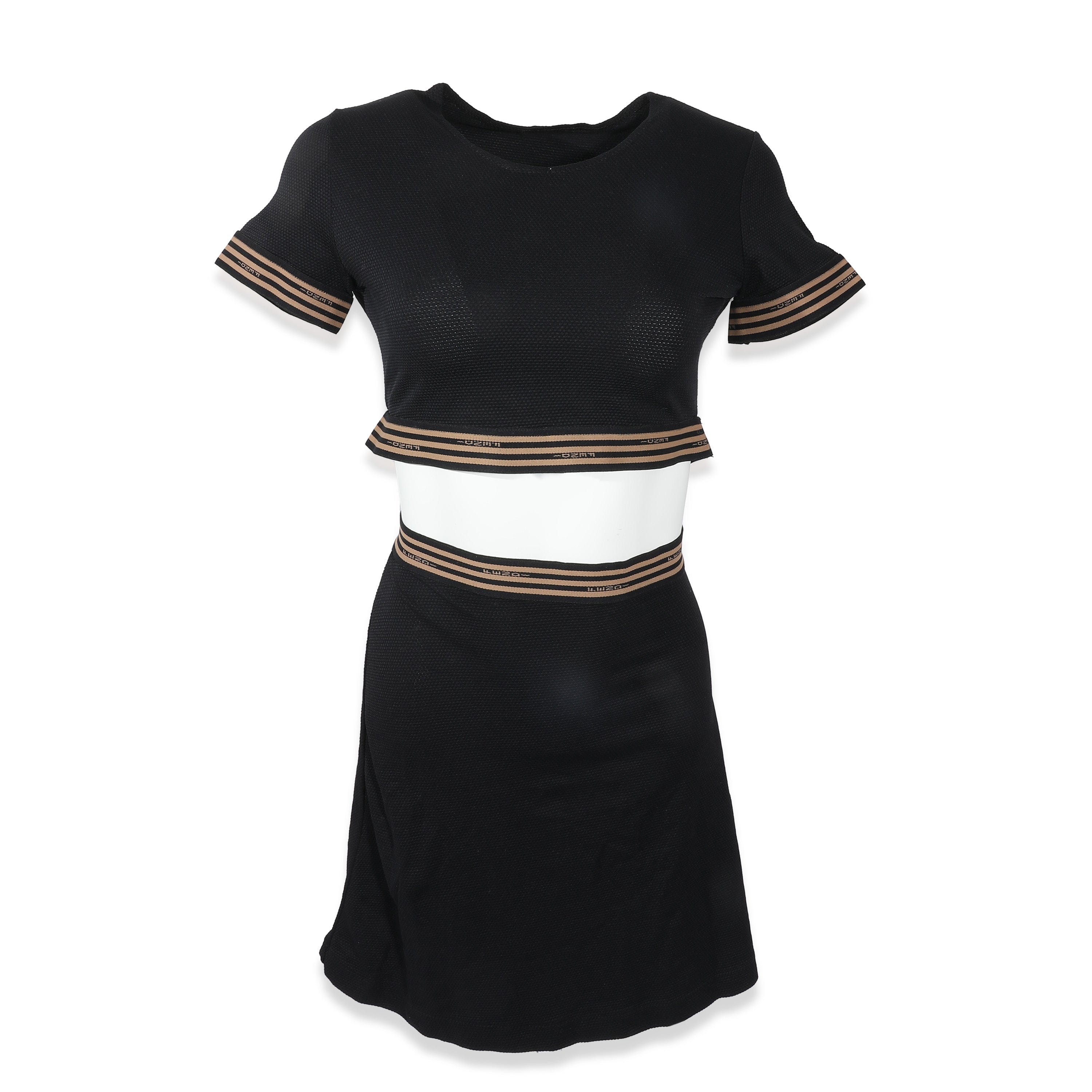 Fendi Fendi Cropped Top & Skirt Set Black ASL9546