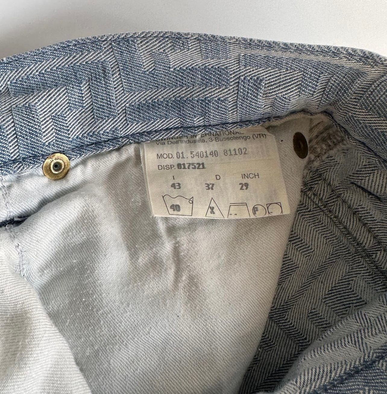Fendi FENDI Vintage Zucca Monogram Logo Denim Jeans SKC1647