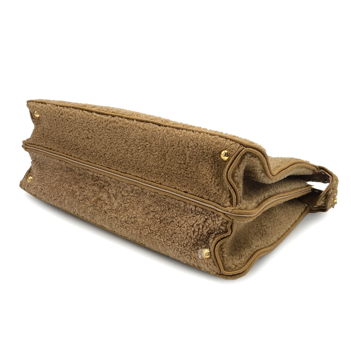 FENDI FENDI PEEKABOO ISEEU HAND SHOULDER BAG MOUTON BROWN 8BN328 90304729
