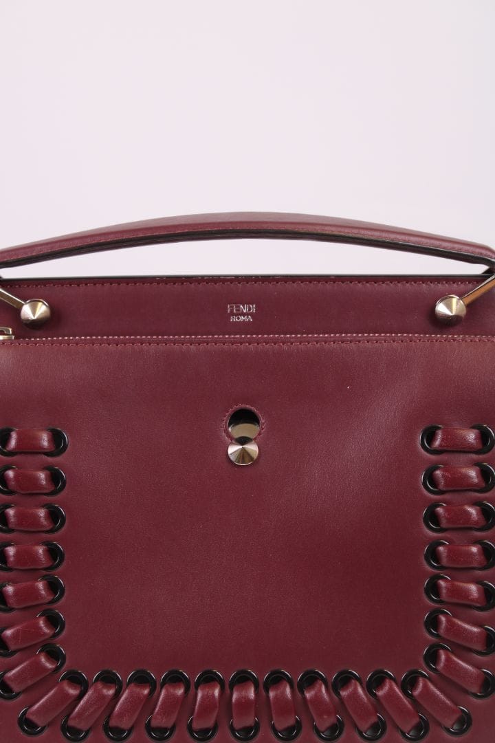 Fendi Fendi Dot Com Whipstitch Burgundy