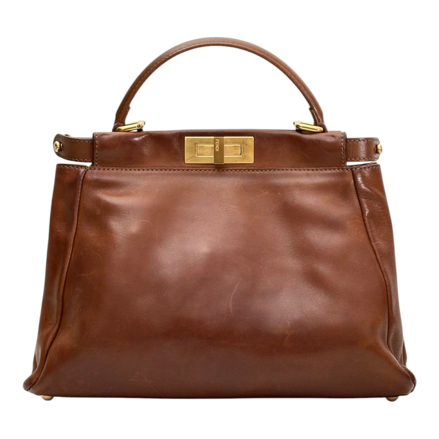 Fendi Fendi Medium Brown Peekaboo Bag in Calfskin