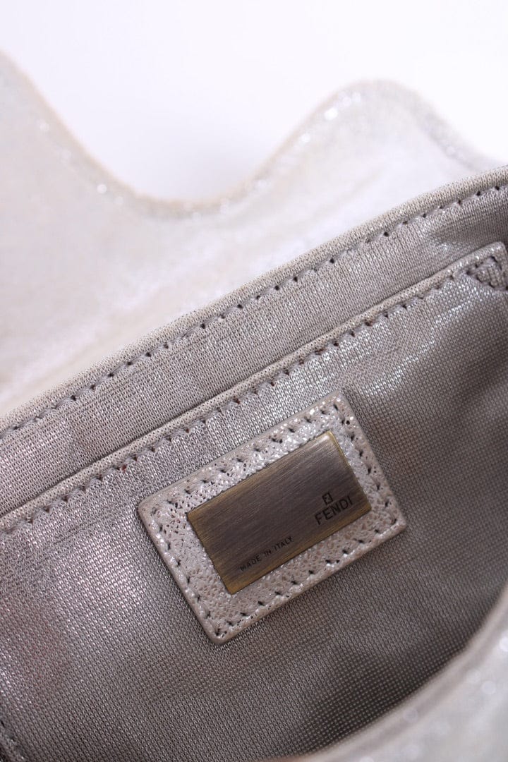 Fendi Fendi Mini B Bis Evening Bag Silver