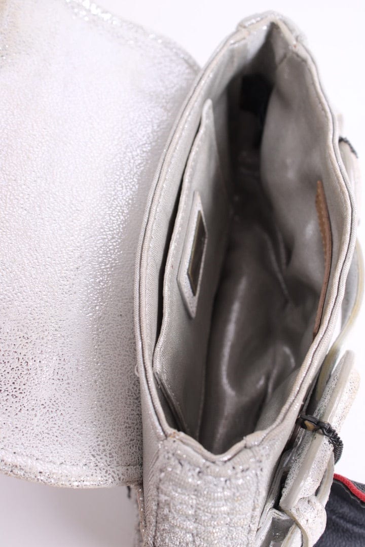 Fendi Fendi Mini B Bis Evening Bag Silver