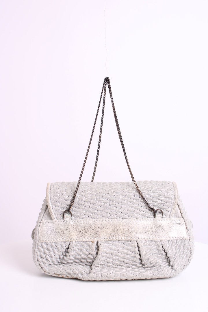 Fendi Fendi Mini B Bis Evening Bag Silver