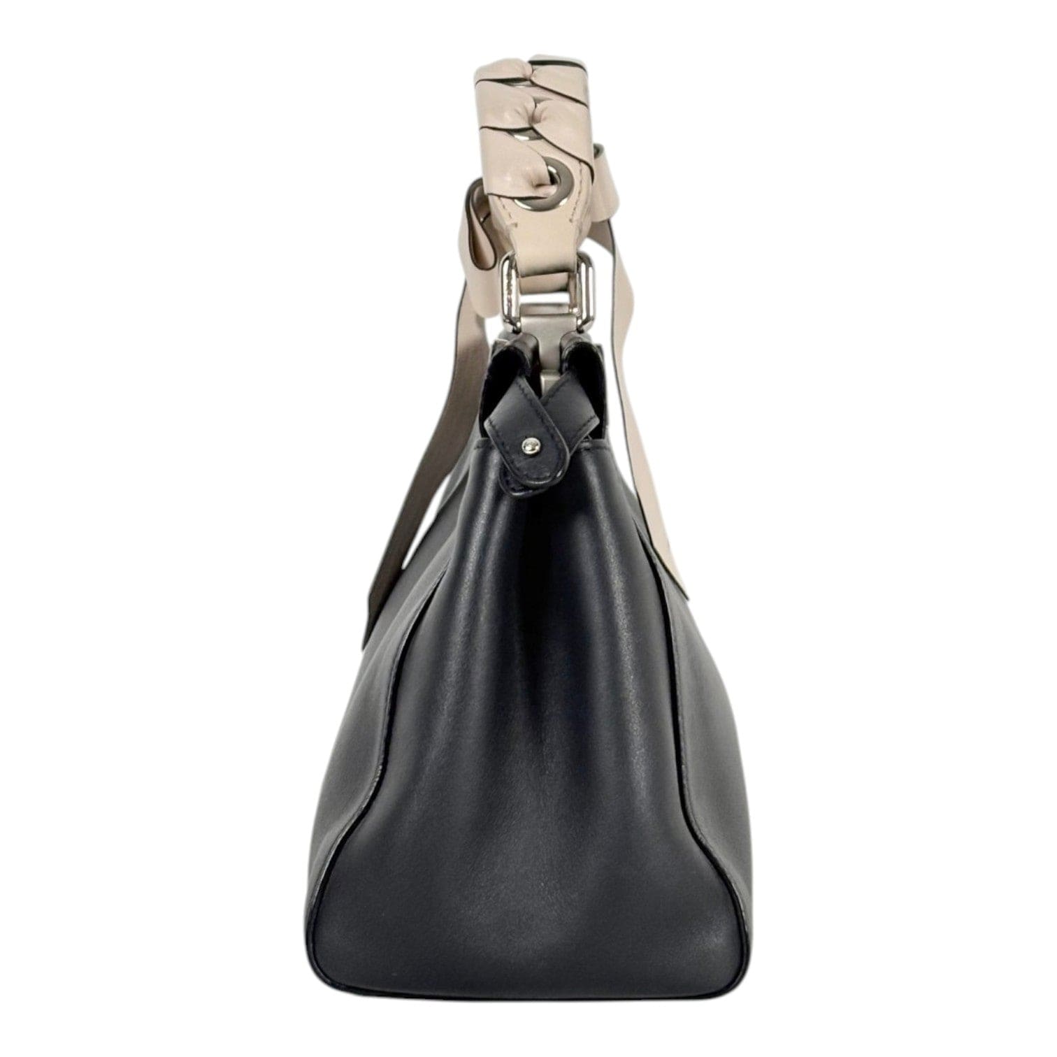 Fendi Fendi Mini Peekaboo Navy/Cream Handle Bag