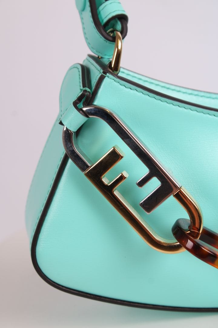 Fendi Fendi O'Lock Swing Shouder Bag Tiffany Blue