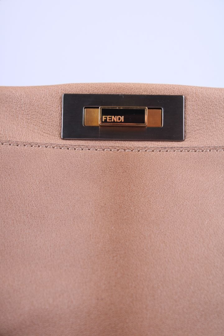 Fendi Fendi Peekaboo Tote Bag Beige