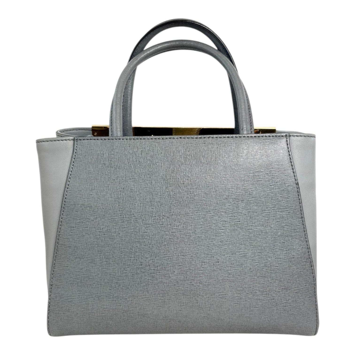 Fendi Fendi Petite 2Jours Vitello Elite Tote Grey Bag