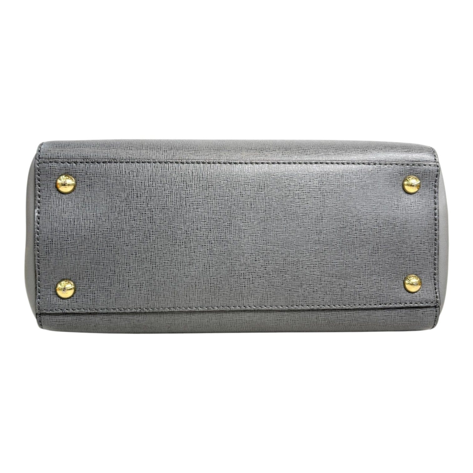 Fendi Fendi Petite 2Jours Vitello Elite Tote Grey Bag