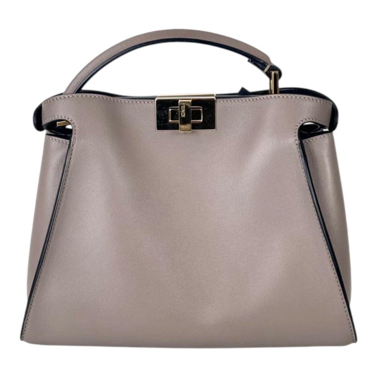 Fendi Fendi Small Taupe Peekaboo Bag with Strap