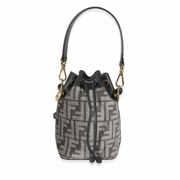 Mon Tresor Mini Leather Bucket Bag in Yellow - Fendi