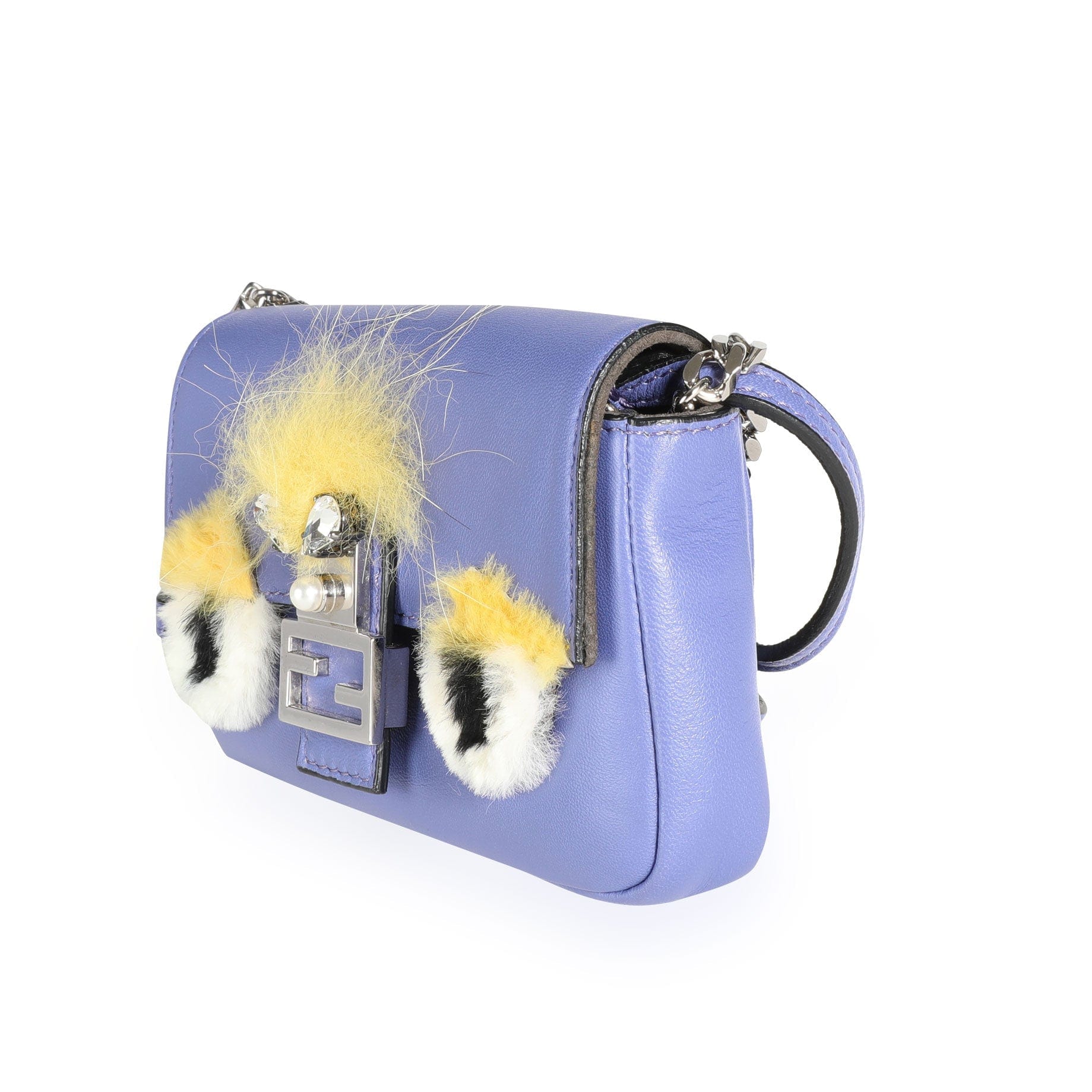 Fendi Fendi Periwinkle Bag Bug Micro Baguette