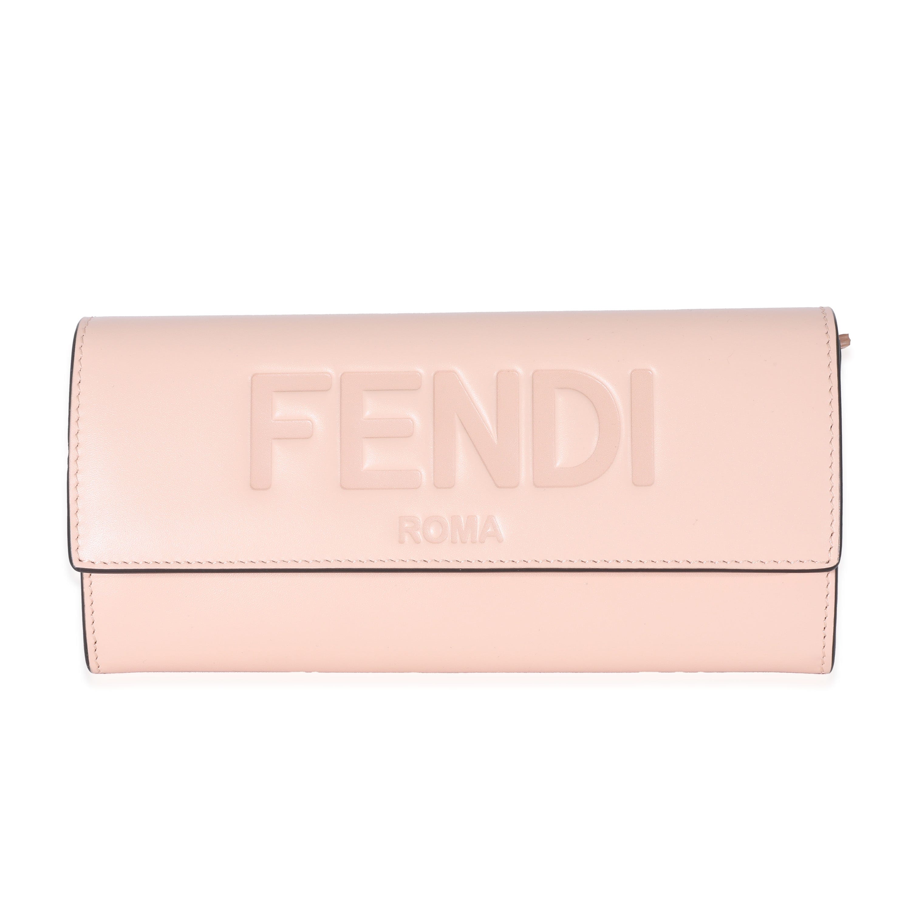 Fendi Fendi Pink Poudre Calfskin Roma Continental Wallet