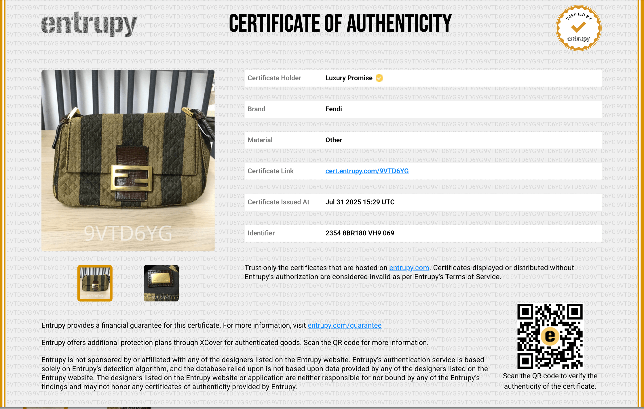 Fendi Fendi Pecan Mini Mamma Baguette Brown DXBS1805