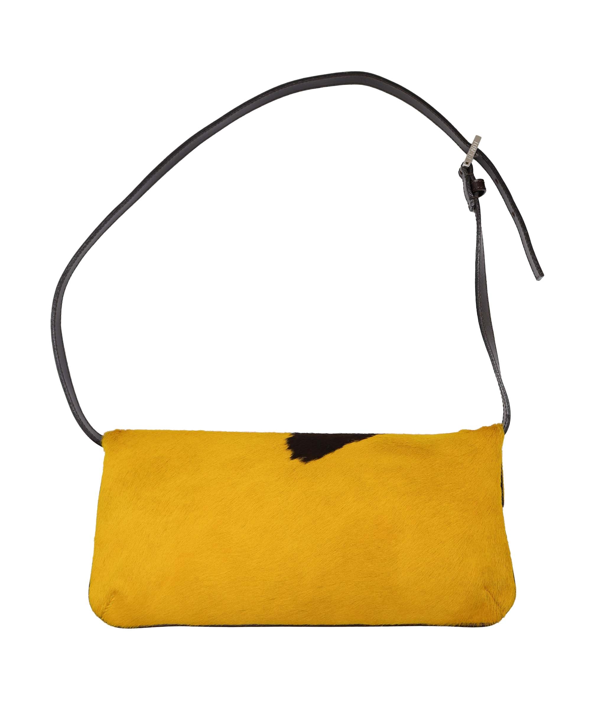 Fendi Fendi Ponyhair Mini Shoulder Bag Yellow DXBS1809