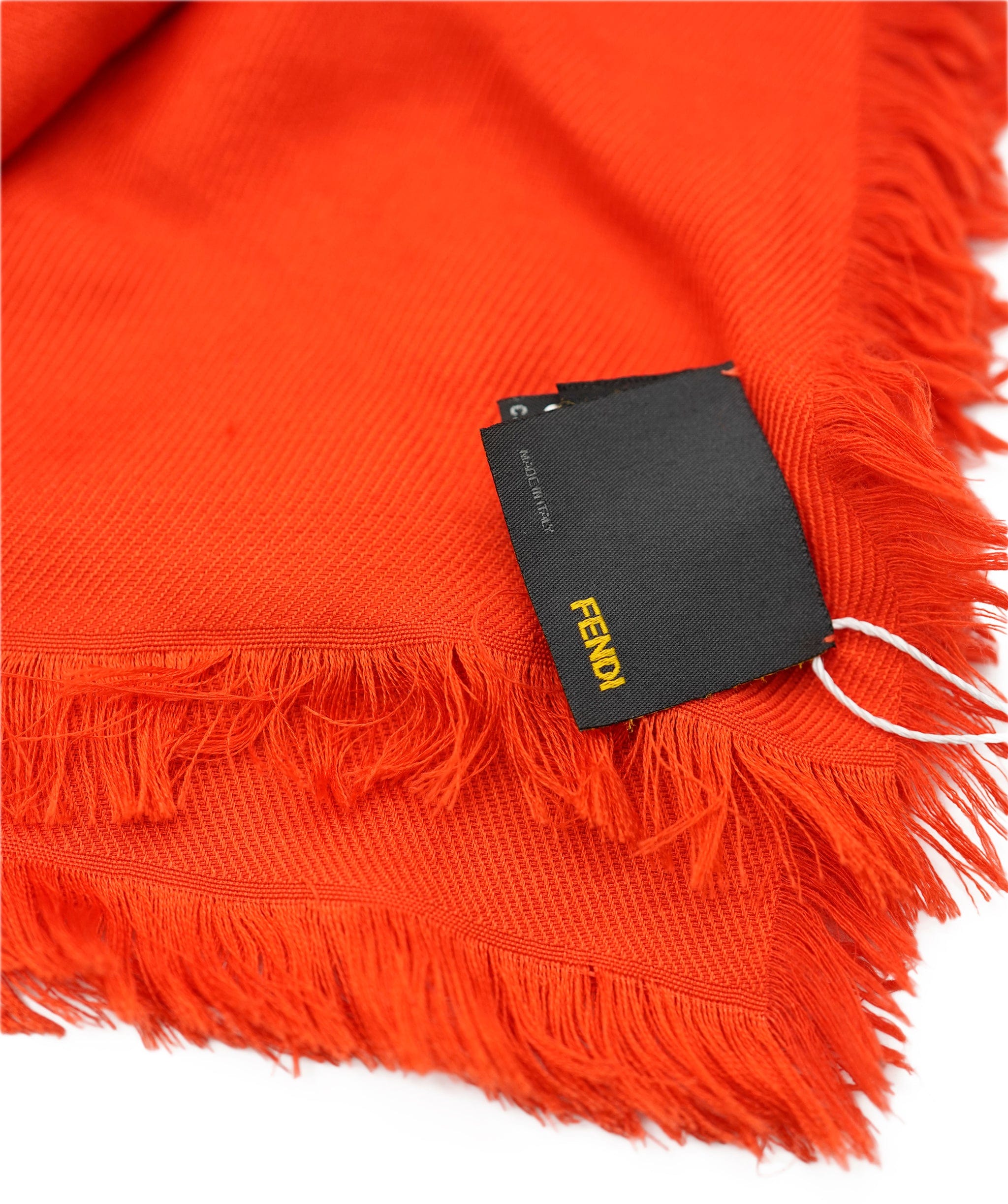 Fendi Fendi FF Orange Silk Scarf  ALC1502