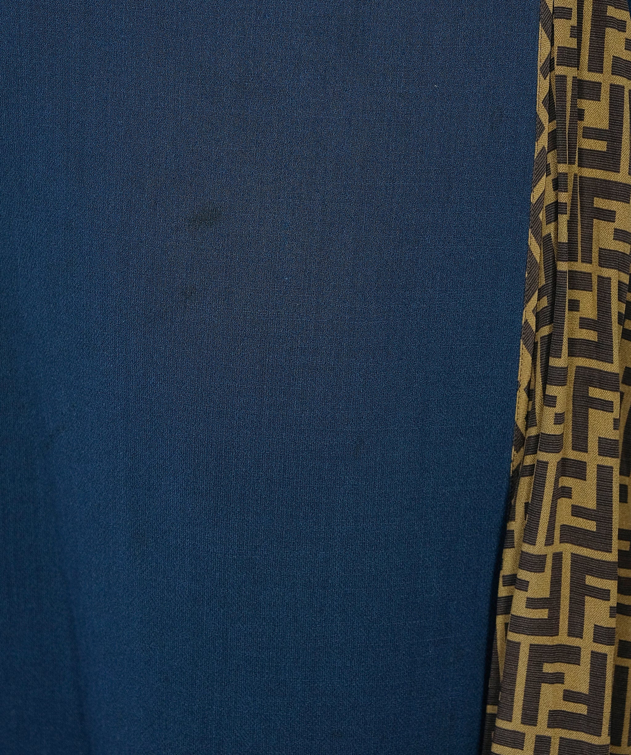 Fendi Fendi Long Skirt blue with zucca print RJC3166