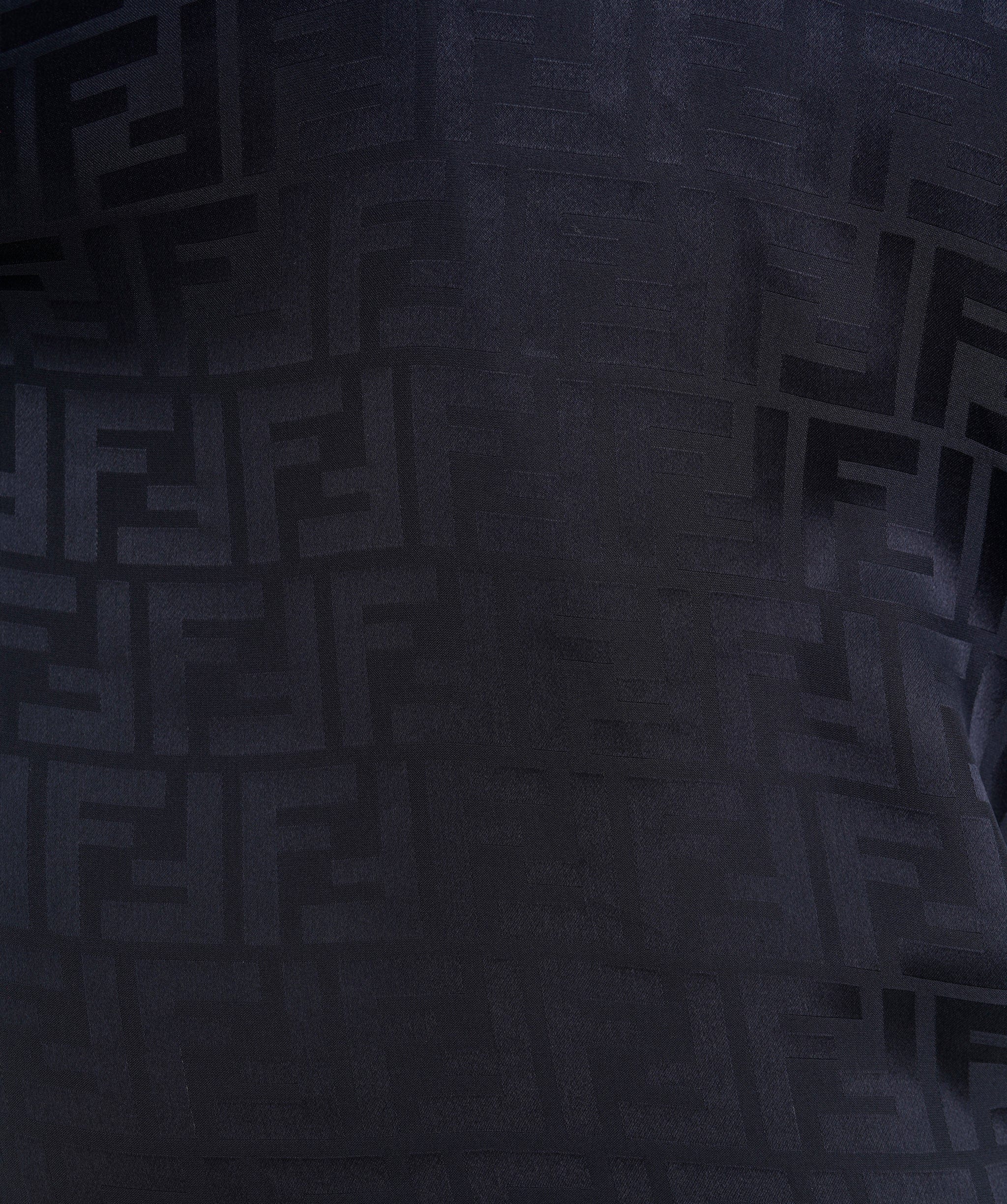 Fendi Fendi Navy FF Silk Top  ALL1091