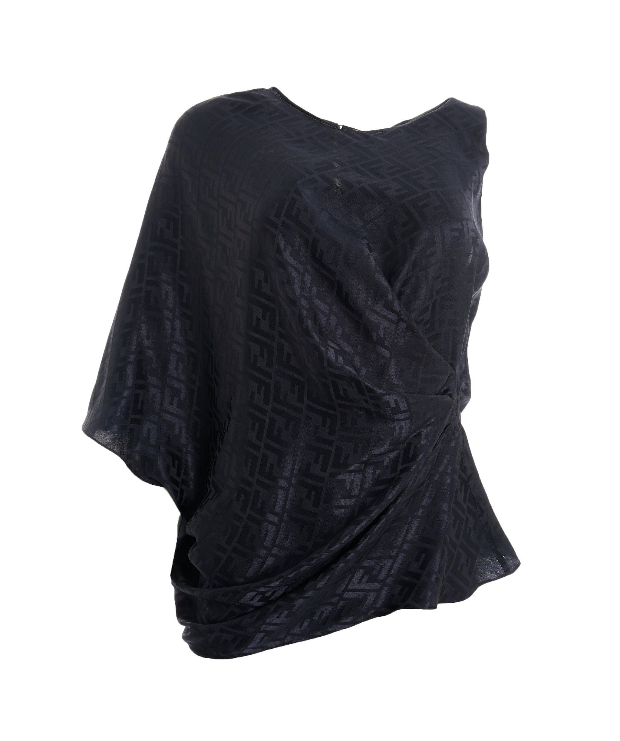 Fendi Fendi Navy FF Silk Top  ALL1091